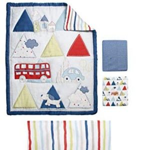 NWT Kids Line Roadmap Crib Set & Paper Lanterns